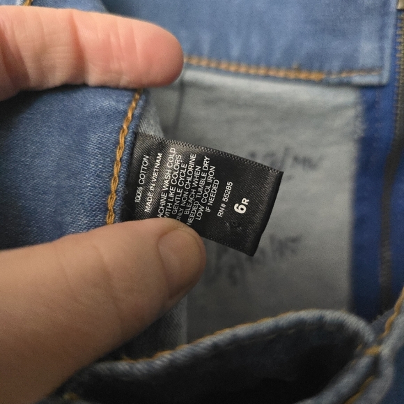 Express Jeans Criss Cross Tie Front Blue Denim Skirt Size 6 Sample Y2k Style - Picture 6 of 11